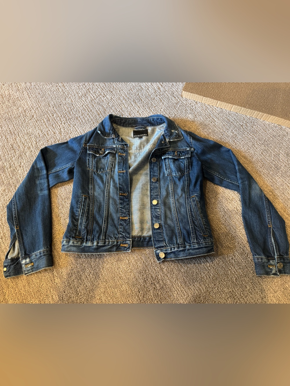 Banana Republic Kids Dark Blue Denim Jacket with Metal Buttons